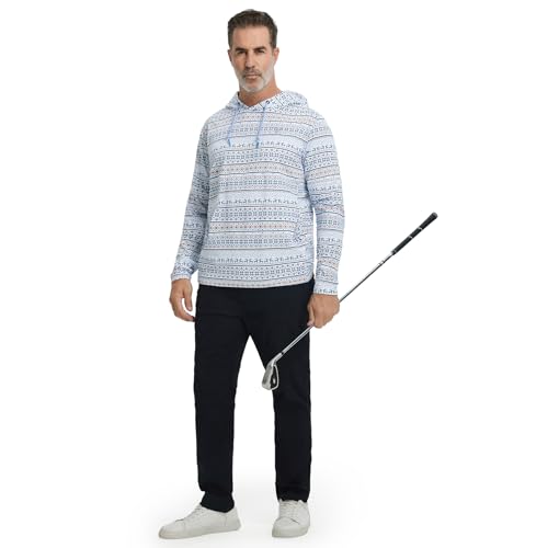Image of M MAELREG Hoodies for Men Golf Fleece Hooded Sweatshirts Dry Fit Athletic Lightweight Casual Midlayer Mens Hoodies Pullover