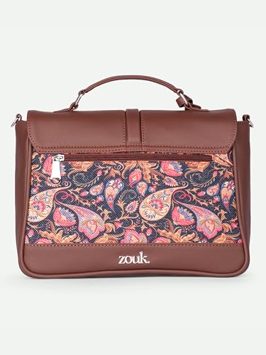 Image of ZOUK | Women's Vegan Leather | Stylish Handbag with Adjustable Strap, Top Handle |