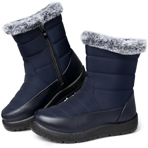 TEMOFON Women's Waterproof Snow Boots