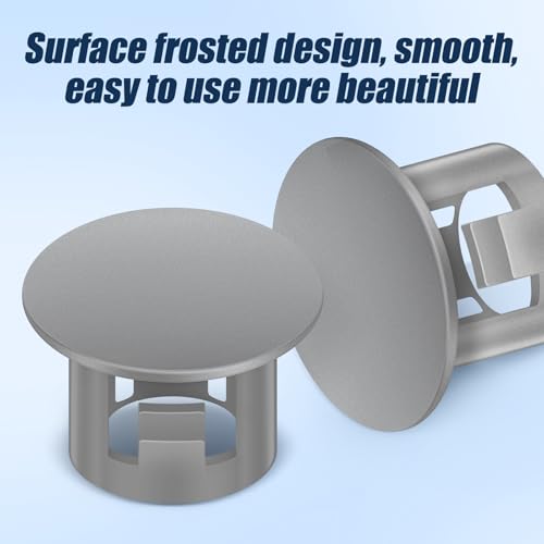 Image of 100PCS 5 /16 inch Grey Plastic Plugs Hole, Round PA66 Plug Furniture Hole Decorative Cover