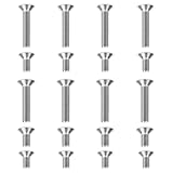 UPVC Door & Window Repair Screw Kit – 20pcs M3.5, M4, M5 Stainless Steel Flat Head Screws – 8mm & 20mm Countersunk Screws for Latch Keep Plates, Gearboxes, Handle Fixing