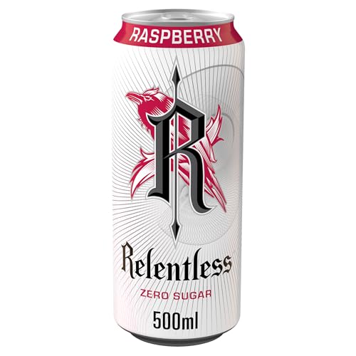 Relentless Can Zero Raspberry 500 ml (Pack of 12)