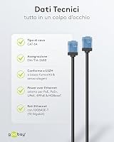 goobay 74241 CAT 6A Patchkabel slim/Ultraflexibles RJ45 CAT 6A Netzwerkkabel U/UTP CU/Dünnes Ethernet Kabel mit kurzen Steckern / 10 Gbit/s LSZH, Knickschutz/schwarz 10m – Ansicht 8