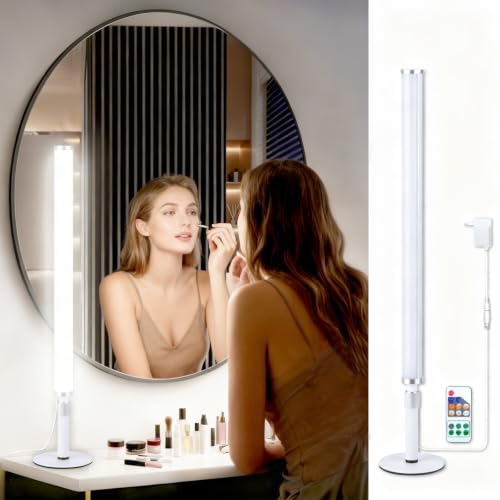LED Vanity Lights for Mirror Ultra bright/RA90/6000K/Dimming/Timer Makeup Lights Height Adjustable 12V/18W Fill Light for Mirror for Make up Photography Video Recording Conference Lighting