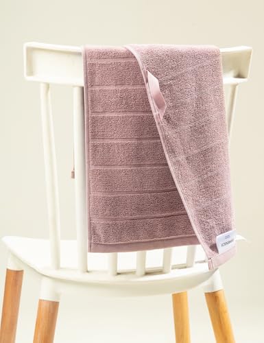 Image of DAMENSCH 100% Cotton Hand Towel, Super Soft Gym Towel for Men Workout, Ultra Absorbent Kitchen Towels Cotton, Quick Dry, Long Lasting Colours Hand Towel Set-Dusty Pink