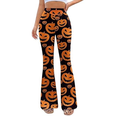 Halloween Pumpkin Ghost Flare Pants Cover