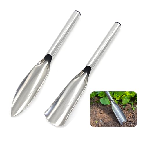 Dig and Potting Scoop Planting and Gardening Hand Digging Tools Stainless Steel Garden...
