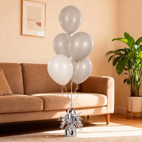 Moretreat Balloon weights, 12 pieces, aluminum foil, suitable for birthday parties, gatherings, weddings, dinners and other occasions, weight 0.36lb(Silver 12pcs) by Moretreat - Used condition - Image 7