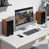 Saiyin Active Bookshelf Speakers, 40W X 2 Bluetooth 5.3 with 4 Inch Woofer, Turntable Speakers with Optical/AUX input/Subwoofer Line Out for PC and TVs - Image 6