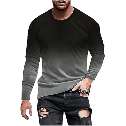 Muscularfit Friday Balck Deals Long Sleeve Tee Shirts for Men Graphic Marble Print Casual Pullover Big and Tall Crewneck Sweatshirts Sports Tees Linen Long Sleeve Mens Shirt Black M Cover