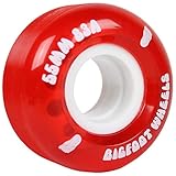Bigfoot Wheels Skateboard Wheels 53mm 83A Soft Cruiser Filmer Wheels Red (Set of 4)