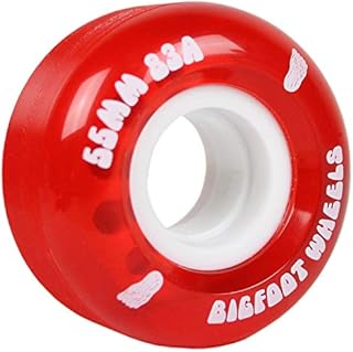 Bigfoot Wheels Bigfoot Skateboard Wheels 55mm 83A Soft Cruiser Filmer Wheels Red (Set of 4)