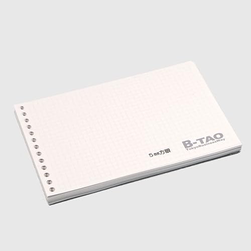 【B-TAO】上質白 ルーズリーフ 100枚入 (5mm方眼)