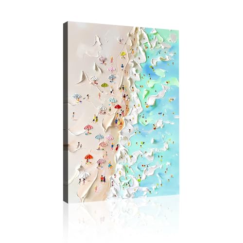 TAILORED CANVASES Beachfront Painting Coastal Wall Art – Ocean-Inspired Canvas