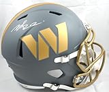 Brian Robinson Jr. Signed Commanders F/S Slate Speed Helmet - Beckett W Hologram - Autographed College Helmets