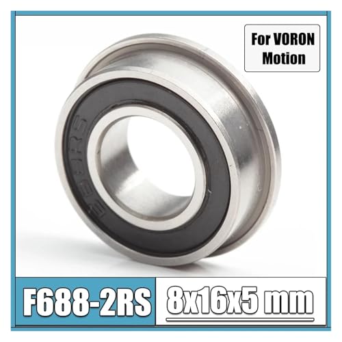 Rodamientos F688RS con brida de 8x16x5 mm cojinetes de bolas ABEC7 para poleas guía 2