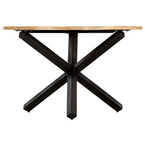 Wifese 47X30 In Dining Table Farmhouse Dining Table Drop Leaf Table Mid Century Modern Dining Table Round Dining Table For Kitchen Dining Room Living Room Solid Mango Wood Elegant Style Brown #TOP2
