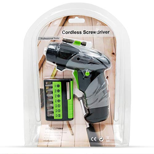 Crodless Electric Screwdriver, 4X1.5V AA Battery, Built-In LED Lights,Comes with a Manual Screwdriver - Thumbnail 6