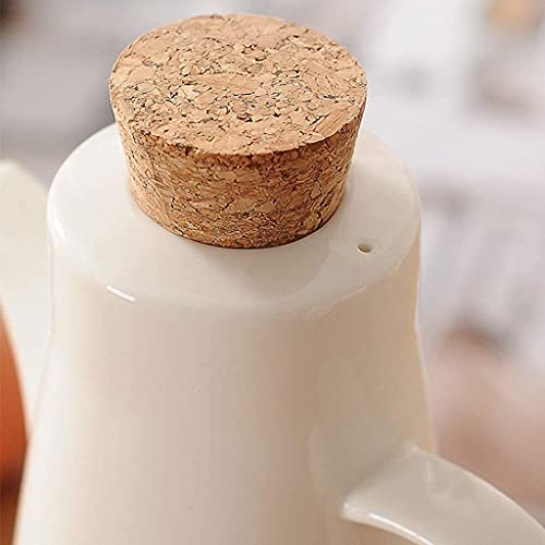 Bouteille d'huile en céramique blanche pour préserver les arômes - 4