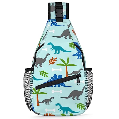 Sac à dos militaire dinosaures polyester sling sac à bandoulière homme