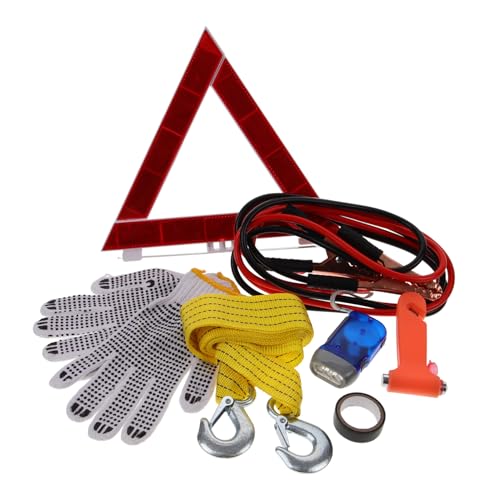 Amosfun 1 Set kit d'emergenza kit per auto attrezzo sicurezza assistenza stradale strumento per auto utensili corredo automobilistico attrezzi per auto gomma da cancellare