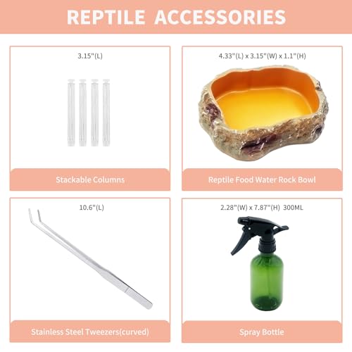 Reptile Growth WSL-P02-US [No Assembly] Reptile Tank Enclosure With Magnetic Button.12 Inch * 8 Inch * 6 Inch Thicken Snake Enclosure Cage,Batch Stackable Reptile Breeding Tank For Insect,Fish,Tarantula,Hermit Crab,Jumping Spider,Iguana thumb #5