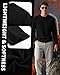 August Alley 3 Pack Men's Big and Tall Thermal Shirts, Fleece Lined Long Sleeve Tees Warm Crew Neck Undershirt Tops(Black, Light Gray, White,Large)