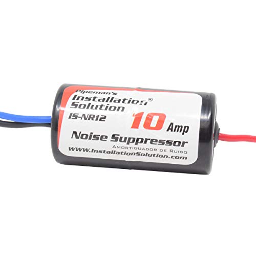 Pipeman's Installation Solution 10 Amp Inline Power Noise Suppressor Filter - (2-Pack) Eliminator Isolator Universal 12-Volt Car Audio Radio Ground Loop #TOP2