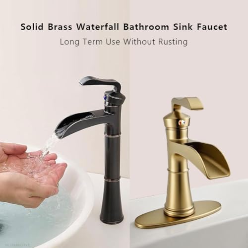 Robinet mitigeur de lavabo vintage G9/16 haut cascade vasque