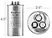 MAXRUN 60+5 MFD uf 370 or 440 Volt VAC Round Motor Dual Run Capacitor for AC Air Conditioner Condenser - 60/5 uf MFD 440V Straight Cool or Heat Pump - Will Run AC Motor and Fan - 1 Year Warranty