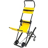 Portable Stair Lift Chair, Folding Chair to Carry Elderly Down Stairs, Manual Stair Chair for Outside and Home Transfer, Single Operate，Stair Chair Lift Withstands 350 Lbs (Yellow)
