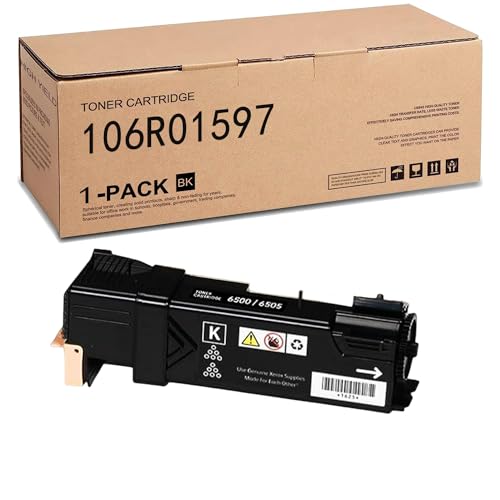 106R01597 High Yield Black Toner Cartridge Compatible for Xerox Phaser 6500/ WorkCentre 6505，3000 Page - 1 Pack