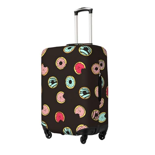 Doodle Donuts Travel Luggage Cover Suitcase Protector Bag,Dust-Proof Fits 18-32 Inch Luggage,Baggage Covers For Kid And Adult,Small2