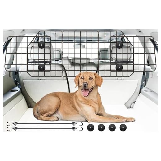 Gtongoko Adjustable Dog Car Barriers for SUV, Vehicles, Cars, Heavy Wire Mesh Universal Vehicle Separator, Pet Compartment Door in Cargo Area of Vehicle Trunk, Black