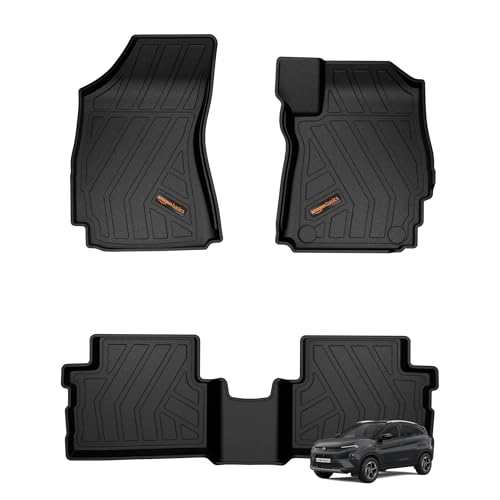 Image of Amazon Basics - 5D Car Floor Mats for Tata Nexon (Manual, Jan 2022-Present, Black) | Weather-Resistant | Precision Fit| TPE | MTCM092422981964