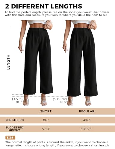 Women's Wide Straight Leg Pants in The Back Business Work Long Casual Pants2