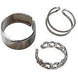 : Eine Bestellung Sie 3 PC einstellbaren Öffnungsring bekommen, werden sie für die Frau entwickelt. schlichtes Design eine luxuriöse Textur bringen, macht Sie attraktiv und cool aussehen.