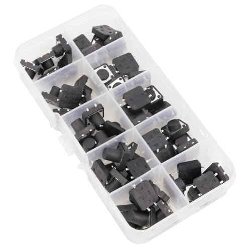 Interrupteur tactile 12x12 mm pour réparer vos appareils de maison | kit 50 pièces multi-hauteurs