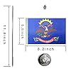 GentleGirl.USA North Dakota State Flag ND Flag, Small Mini North Dakota State Flag Desk Flag Stick Office Table Flag on Stand Base, US Festival Events Celebration Decoration,Desk Home Decoration #1