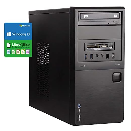 Ankermann PC de Bureau Barcelona | Intel Core i5 4570 | NVIDIA GeForce 1Go Graphique | 16Go RAM | 480 Go SSD | 1000 Go HDD Disque Dur | WiFi | Windows 10 | LibreOffice