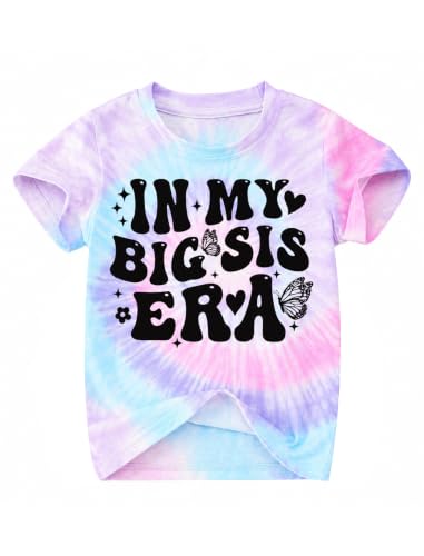 Image of Toddler Big Sister Tee in My Big Sis Era Graphic T-Shirt Big Sis Announcement Crewneck Shirts Sibling Reveal Tops