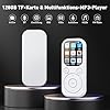 RWSRW 128GB Lettore MP3 con Bluetooth, Lettore Musicale con Radio FM, Registratore Vocale, Suono HiFi, Funzione E-book, Auricolari Inclusi