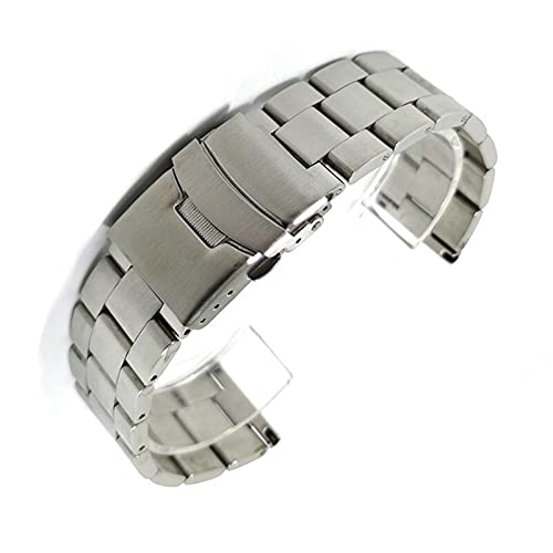 Bracelet de montre acier inoxydable massif 20mm résistant anti-rupture noir