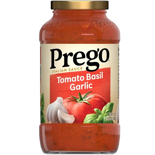 Prego Italian Tomato Sauce with Basil & Garlic, 24 oz Jar
