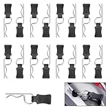 50 Pieces HobbyPark Universal RC Body Clips w/Pull Tabs Car Clips R Clips for All 1/10 1/12 Scale Redcat HPI HSP Exceed RC Car Parts Truck Buggy Shell Replacement, Silver