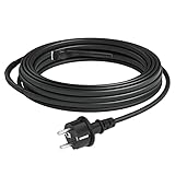 DEWENWILS Heizkabel 230V mit Thermostat, 4M Heizband Frostschutz, Wärmekabel 15W/M Selbstregulierend, Heizdraht IP44 Wasserdicht, Rohrbegleitheizung Wasserleitung, Stromsparend, CE Zertifiziert