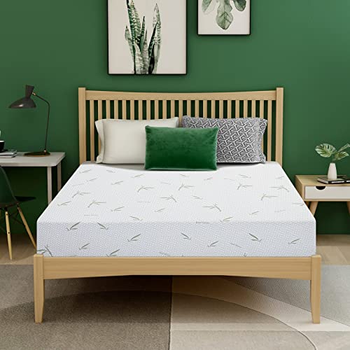 Airdown-Full-Mattress-10-Inch-Memory-Foam-Mattress-in-a-Box-with-Breathable-Bamboo-Cover-Medium-Firm-Green-Tea-Gel-Mattress-for-Pressure-Relieving-CertiPUR-US-Certified-Made-in-USA