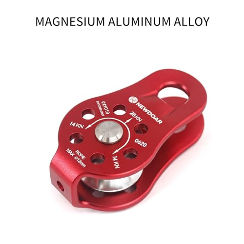 image for NewDoar Fixed Plate Micro Pulley,28KN CE Certified General Purpose Sma