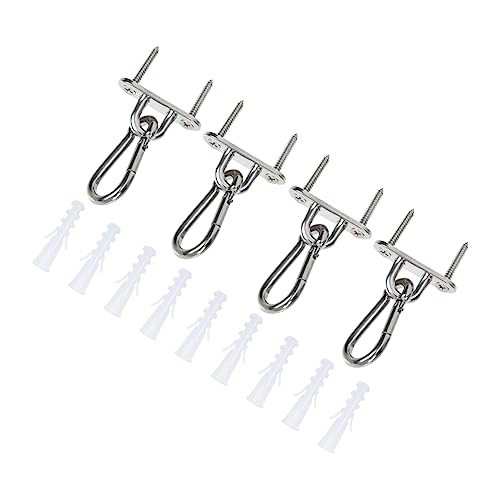 Happyyami 1 Juego Hebilla Marina Desencadenar Hebilla De Montaje De Hamaca Hebillas Camper Ganchos De Cala Polea Enlace Techo Hamaca Silla Columpio Girar Accesorios Acero Inoxidable Silver