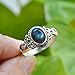 Elegance in Every Detail: Handmade 925 Sterling Silver Rings with 6x8 Oval Natural Gemstones (US Ring size 8, Labradorite)